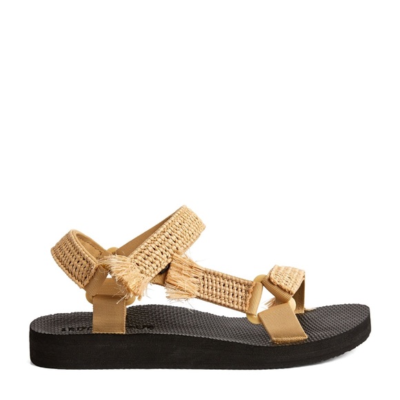 ARIZONA LOVE Trekky raffia-trimmed canvas platform sandals 7, 9 - Picture 7 of 11